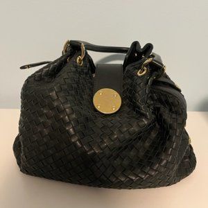 Fiocchi made in Italy black woven purse hand bag
